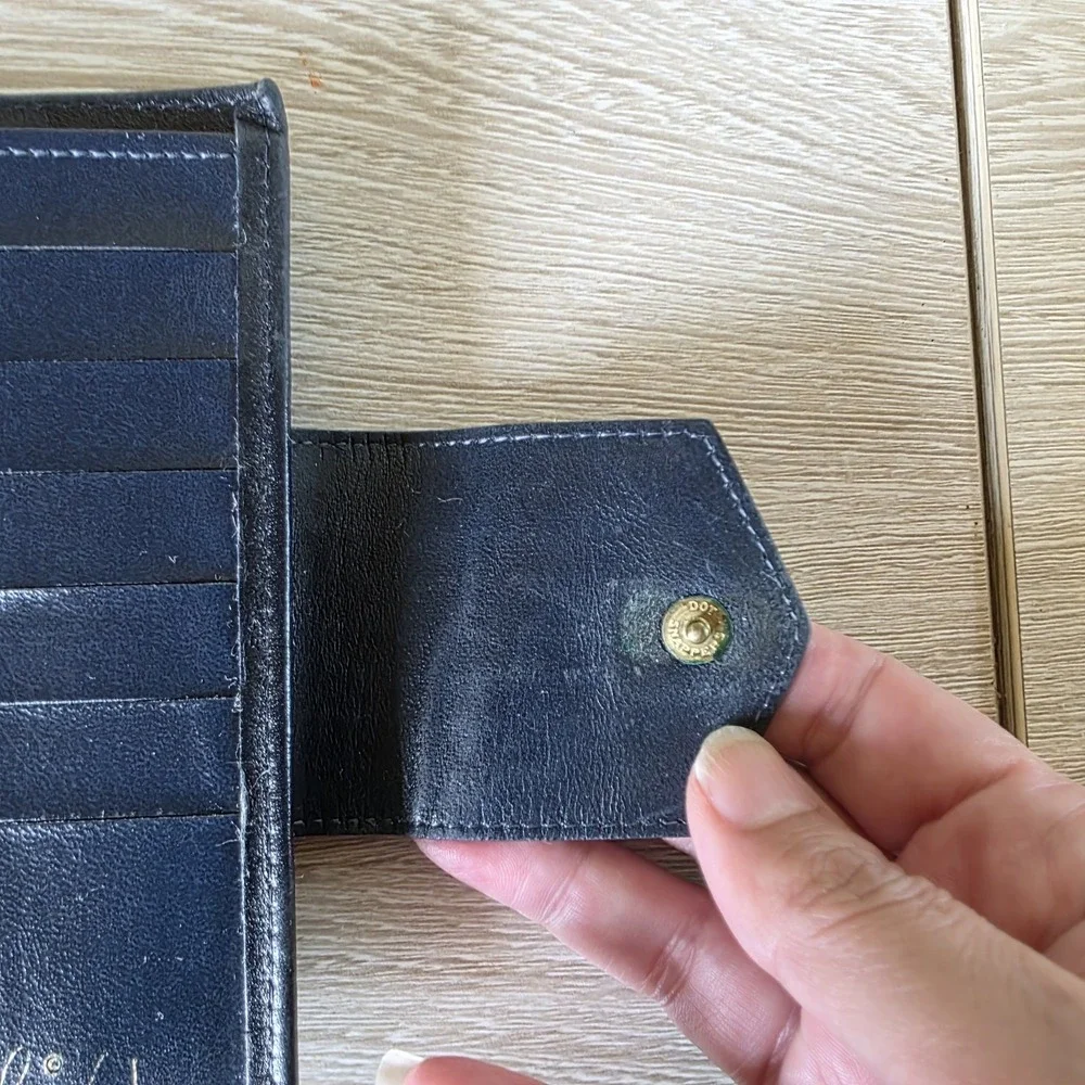 Vintage Princess Gardner Wallet Blue‎ Full Grain Leather
